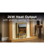 Dimplex X-047496 Balmoral Ecolite Optiflame Inset Electric Fire - Brass