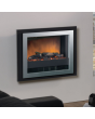 Dimplex X-061263 Bizet Optiflame 3D Wall Mounted Electric Fire - Silver Grey with Reversible Gloss White or Gloss Black Frame 