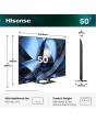 Hisense 50U7STUK 50inch 4K UHD MiniLED Smart TV - Charcoal Grey
