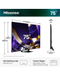 Hisense 75U7STUK PRO 75inch 4K UHD Hi-QLED MiniLED Smart TV - Charcoal Grey