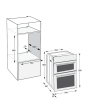 Hotpoint DIH10DIX 59.4cm Built-in Electric Double Oven Silver