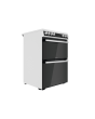 Hotpoint HDT67V9H2CW_UK 60cm Double Electric Cooker with Ceramic Hob - Black/White