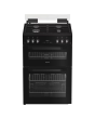 Hotpoint HTG6GDCB1 60cm Gas Freestanding Lidded Twin Cooker - Black