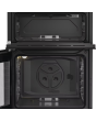Hotpoint HTG6GDCB1 60cm Gas Freestanding Lidded Twin Cooker - Black