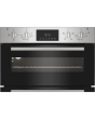 Indesit DUI10DIX Built Under Electric Fan Double Oven - Stainless Steel