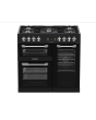 Leisure CS90F530K 90cm Dual Fuel Rangecooker with Triple Oven and Gas Hob - Black