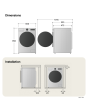 LG W2X5085TLB 8kg/5kg AI Direct Drive Washer Dryer
