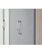 Lisdorat 100-101-075 NEVADA 4 DOOR 2 DRAWER MIRRORED WARDROBE - GREY GLOSS/LIGHT OAK EFFECT VENEER