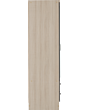 Lisdorat 100-101-077 NEVADA 3 DOOR 2 DRAWER MIRRORED WARDROBE - GREY GLOSS/LIGHT OAK EFFECT VENEER