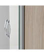 Lisdorat 100-101-085 NEVADA MIRRORED 2 DOOR 1 DRAWER WARDROBE - GREY GLOSS/LIGHT OAK EFFECT VENEER
