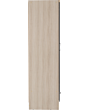 Lisdorat 100-101-085 NEVADA MIRRORED 2 DOOR 1 DRAWER WARDROBE - GREY GLOSS/LIGHT OAK EFFECT VENEER
