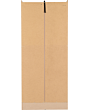 Lisdorat 100-101-085 NEVADA MIRRORED 2 DOOR 1 DRAWER WARDROBE - GREY GLOSS/LIGHT OAK EFFECT VENEER
