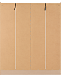 Lisdorat 100-101-088 NEVADA 4 DOOR 2 DRAWER MIRRORED WARDROBE - WHITE GLOSS