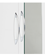 Lisdorat 100-101-091 NEVADA MIRRORED 2 DOOR 1 DRAWER WARDROBE - WHITE GLOSS