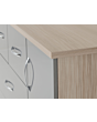 Lisdorat 100-101-103 NEVADA 5 DRAWER LOW WARDROBE - GREY GLOSS/LIGHT OAK EFFECT VENEER