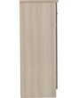 Lisdorat 100-101-103 NEVADA 5 DRAWER LOW WARDROBE - GREY GLOSS/LIGHT OAK EFFECT VENEER