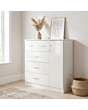 Lisdorat 100-101-105 NEVADA 5 DRAWER LOW WARDROBE - WHITE GLOSS