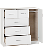 Lisdorat 100-101-105 NEVADA 5 DRAWER LOW WARDROBE - WHITE GLOSS