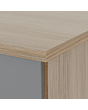 Lisdorat 100-102-091 NEVADA 3 DRAWER CHEST - GREY GLOSS/LIGHT OAK EFFECT VENEER