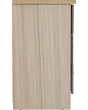 Lisdorat 100-102-091 NEVADA 3 DRAWER CHEST - GREY GLOSS/LIGHT OAK EFFECT VENEER