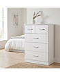 Lisdorat 100-102-106 NEVADA 3+2 DRAWER CHEST - WHITE GLOSS