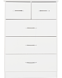 Lisdorat 100-102-106 NEVADA 3+2 DRAWER CHEST - WHITE GLOSS