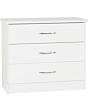 Lisdorat 100-102-107 NEVADA 3 DRAWER CHEST - WHITE GLOSS