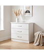 Lisdorat 100-102-107 NEVADA 3 DRAWER CHEST - WHITE GLOSS