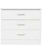 Lisdorat 100-102-107 NEVADA 3 DRAWER CHEST - WHITE GLOSS