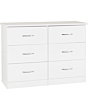 Lisdorat 100-102-109 NEVADA 6 DRAWER CHEST - WHITE GLOSS