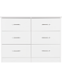 Lisdorat 100-102-109 NEVADA 6 DRAWER CHEST - WHITE GLOSS