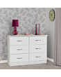 Lisdorat 100-102-109 NEVADA 6 DRAWER CHEST - WHITE GLOSS