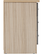 Lisdorat 100-103-051 NEVADA 3 DRAWER BEDSIDE - GREY GLOSS/LIGHT OAK EFFECT VENEER