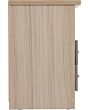 Lisdorat 100-103-053 NEVADA 2 DRAWER BEDSIDE - GREY GLOSS/LIGHT OAK EFFECT VENEER
