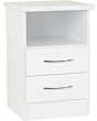 Lisdorat 100-103-058 NEVADA 2 DRAWER BEDSIDE - WHITE GLOSS