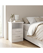 Lisdorat 100-103-058 NEVADA 2 DRAWER BEDSIDE - WHITE GLOSS