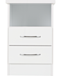 Lisdorat 100-103-058 NEVADA 2 DRAWER BEDSIDE - WHITE GLOSS
