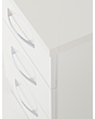 Lisdorat 100-103-059 NEVADA 3 DRAWER BEDSIDE - WHITE GLOSS