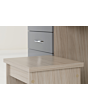 Lisdorat 100-105-016 NEVADA 4 DRAWER DRESSING TABLE SET - GREY GLOSS/LIGHT OAK EFFECT VENEER