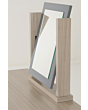 Lisdorat 100-105-016 NEVADA 4 DRAWER DRESSING TABLE SET - GREY GLOSS/LIGHT OAK EFFECT VENEER