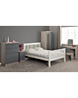 Lisdorat 200-203-027 MONACO 4'6inch BED HIGH FOOT END - WHITE