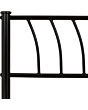 Lisdorat 200-203-122 HARLOW 4'6inch BED - BLACK