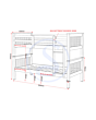 Lisdorat 200-205-009 NEPTUNE 3' BUNK BED - WHITE