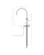 Quooker 2.2FRRVS Combi 2.2 Fusion Round - Stainless Steel