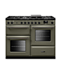Rangemaster AURO110DF/19313 110CM Dual Fuel Range Cooker - River Bed with Onyx Trim
