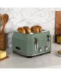 Rangemaster RMCL4S201MG 4 Slice Toaster - Mineral Green