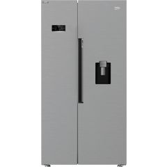 Beko ASD2442VPZ American Fridge Freezer - Stainless Steel
