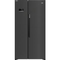 Beko ASL1442VPZ American Fridge Freezer - Black Steel