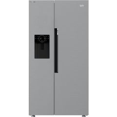 Beko ASP352VPX American Fridge Freezer - Brushed Steel