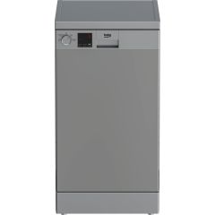 Beko DVS04020S Slimline Dishwasher - Silver